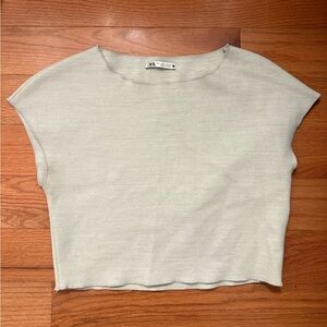 Zara Women's Grey Crop-top